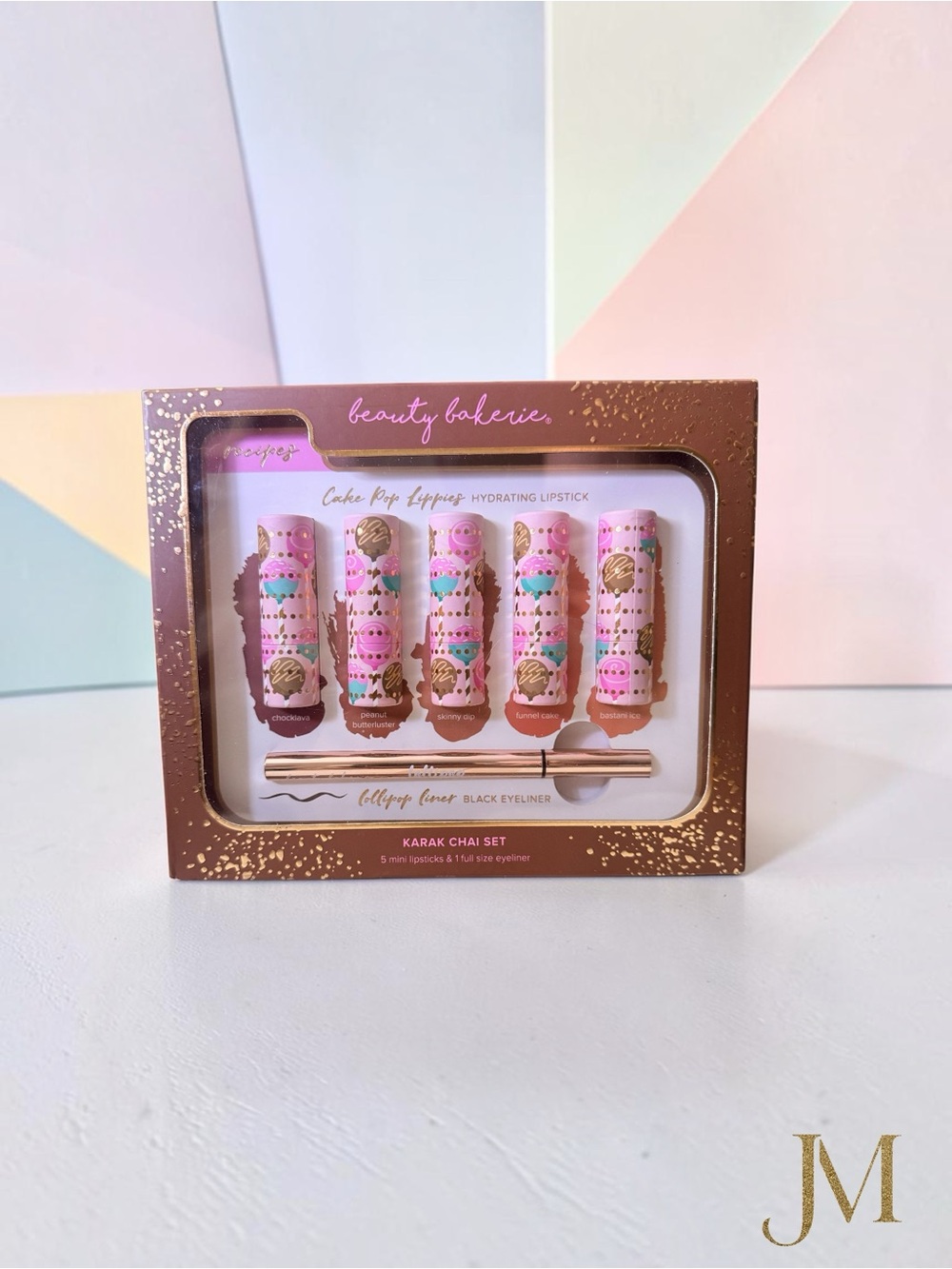 Karak Chai Set | Beauty Bakerie Cake Pop Lippies & Black Eyeliner New